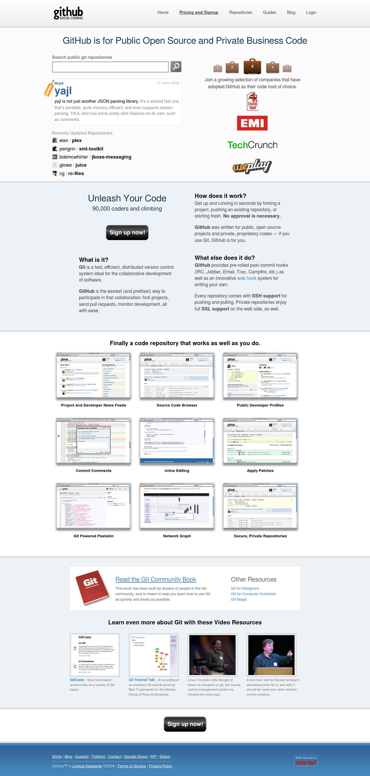 Screenshot from 2009